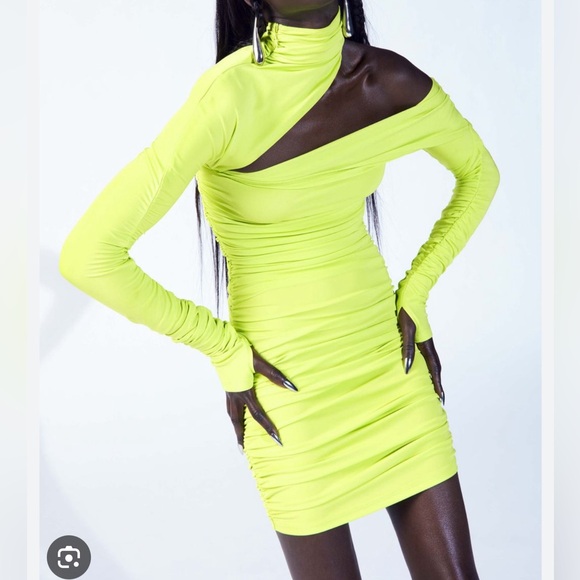 Asymmetric dress (Mugler x HM) - Picture 3 of 11